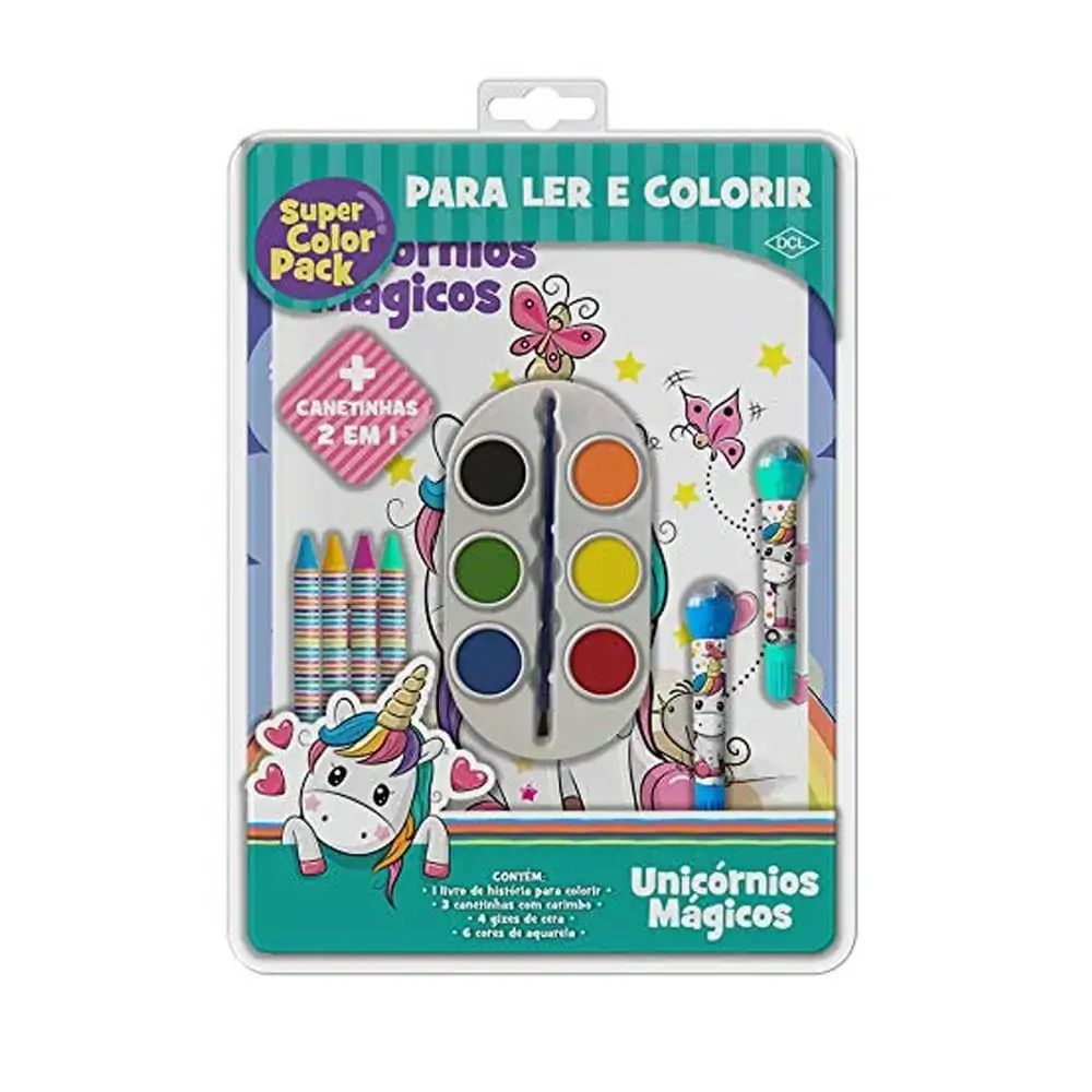 Livro Dcl Super Color Pack Unicornio