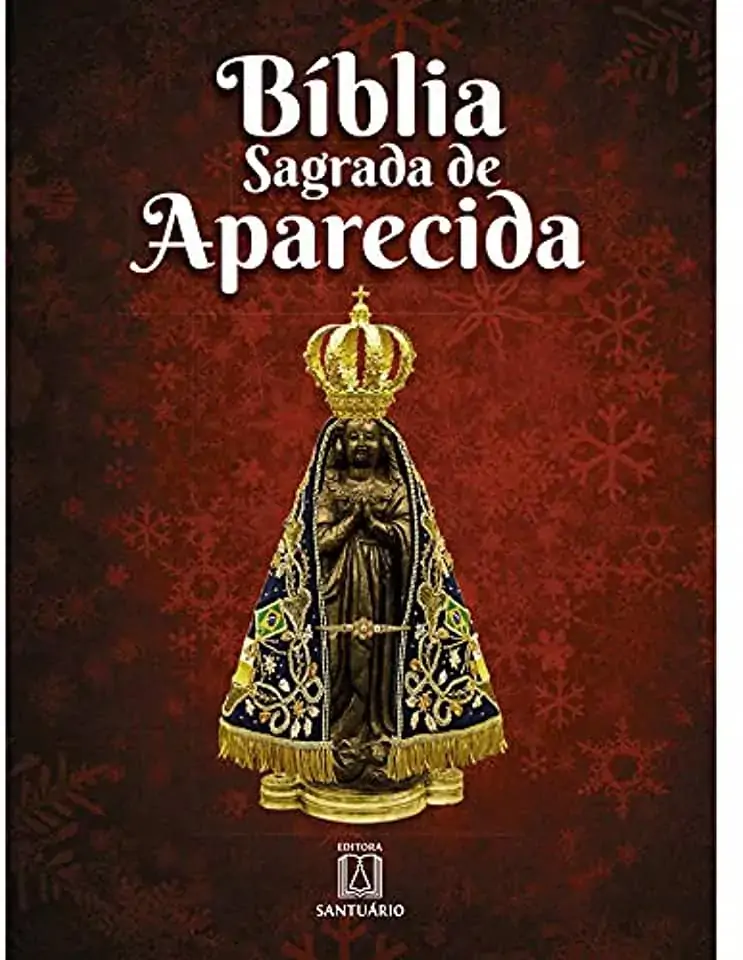 Biblia Sagrada De Aparecida Media Capa Cristal Festa Da Padroeira