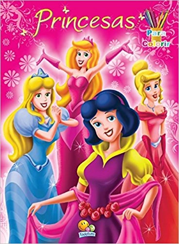 Livro Princesas Para Colorir 181g Editora Todolivro