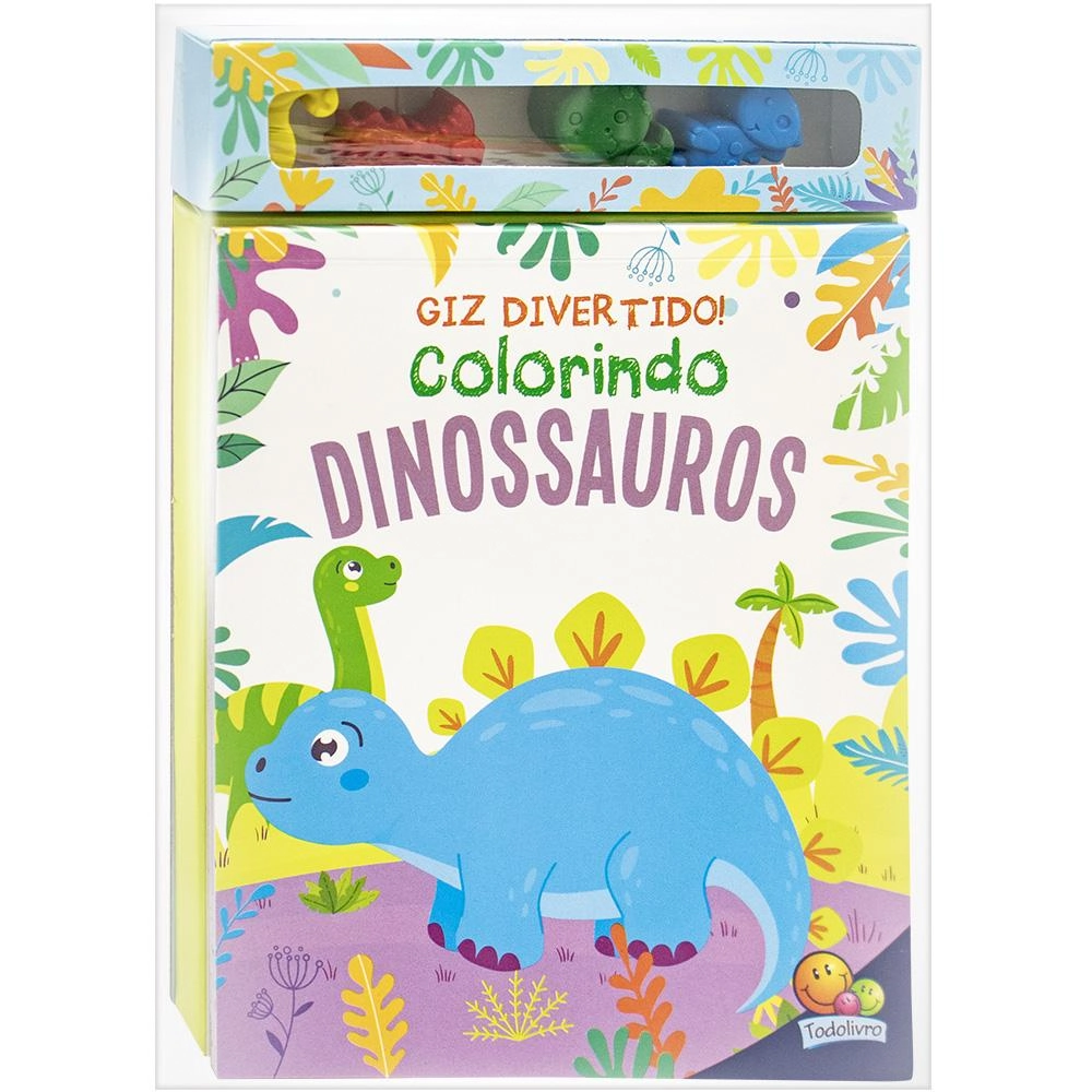 Livro Giz Divertido Colorindo Dinossauros 1163396 Todolivro