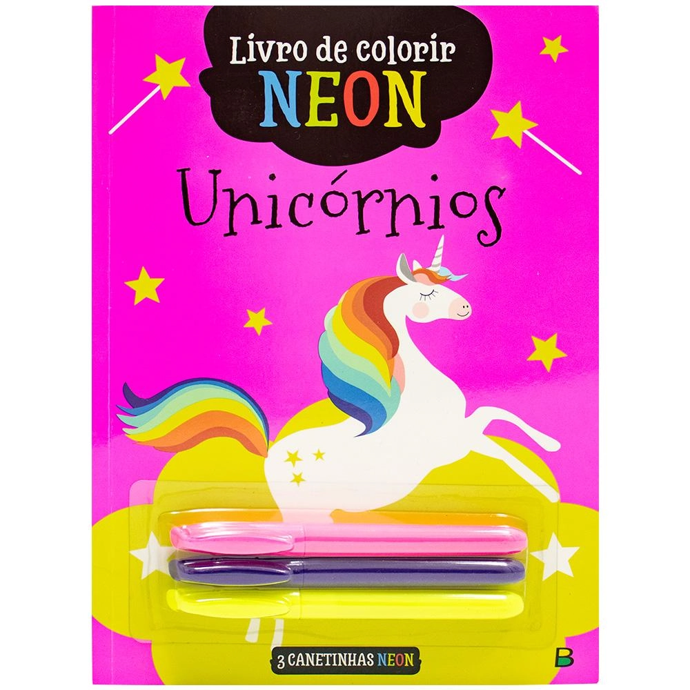 Livro Colorir Neon Unicornio 1171933 Todolivro