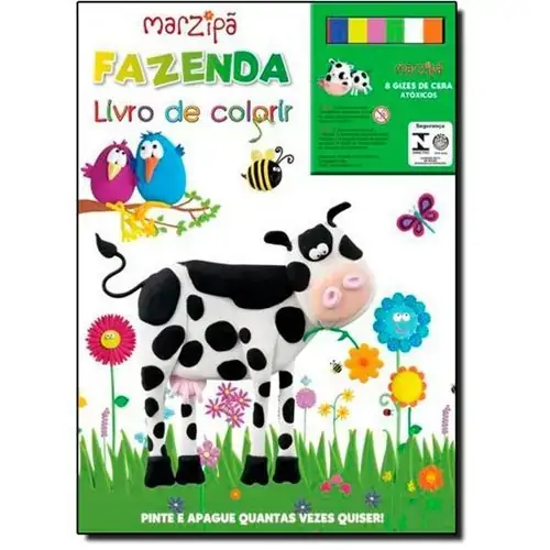 Fazenda: Livro De Colorir Com Giz De Cera
