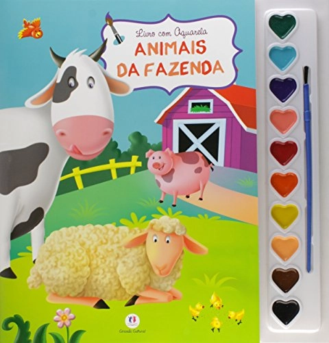 Animais Da Fazenda Livro Com Aquarela