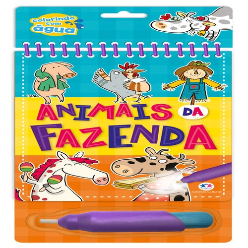 Livro Inf Aquabook Colorindo Agua Animais Fazenda 77350 Ciranda Cultural