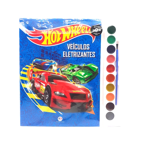 Livro Pintar Hot Wheels Aquarela Ciranda Cultural 10487