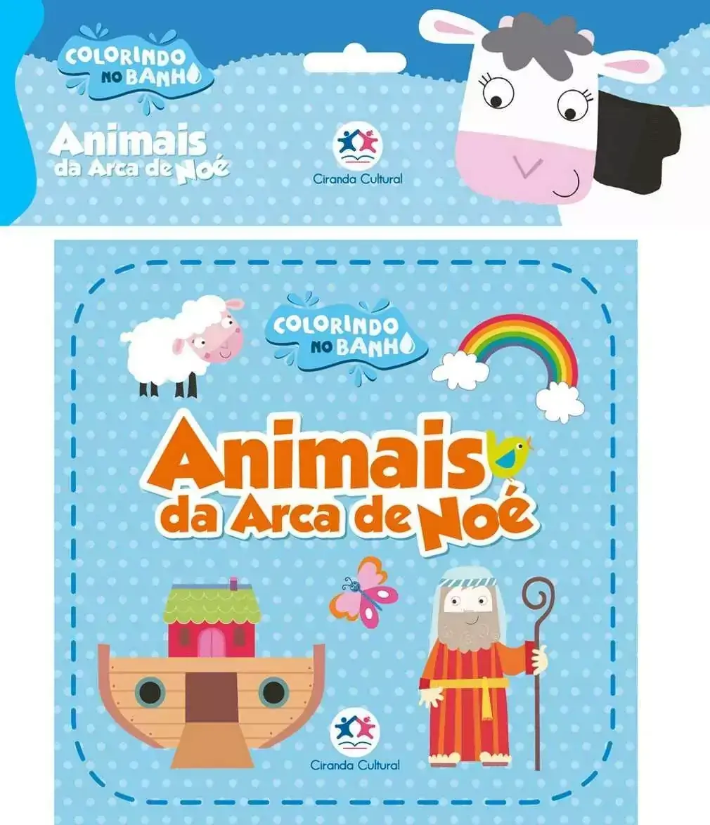 LIVRO PARA COLORIR ANIMAIS DA ARCA DE NOE NO BANHO