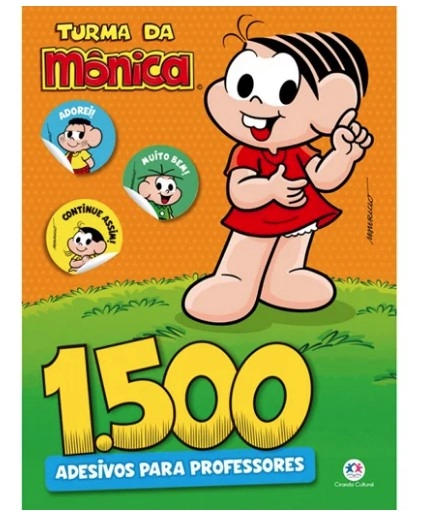 Livro Infantil 1500 Adesivos Turma Monica 90964 Ciranda Cultural