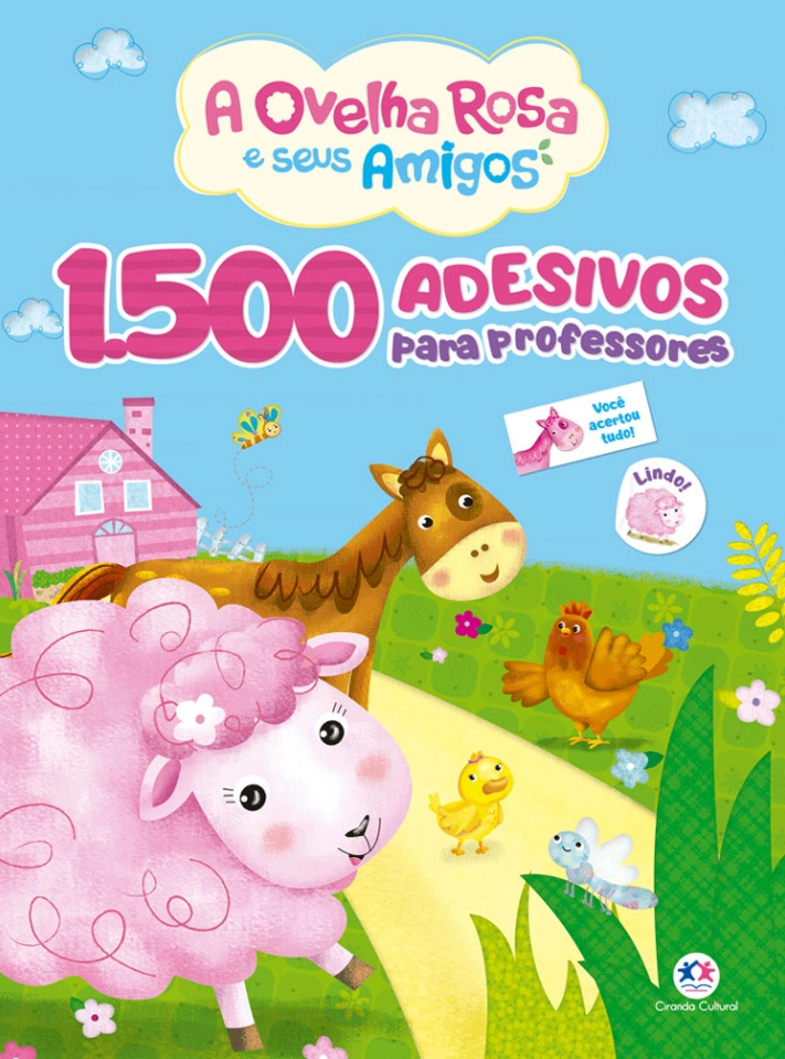 Livro 1500 Adesivos A Ovelha Rosa E Seus Amigos 90731 Ciranda Cultural
