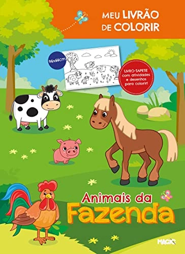 Livro Tapete Animais Da Fazenda Meu Livro