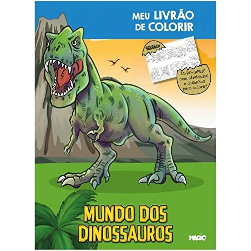 Livro Tapete Mundo Dos Dinossauros C/atividades E Desenhos