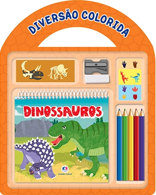 Kit Escolar Livro Apontador Dinossauros 95712 Ciranda