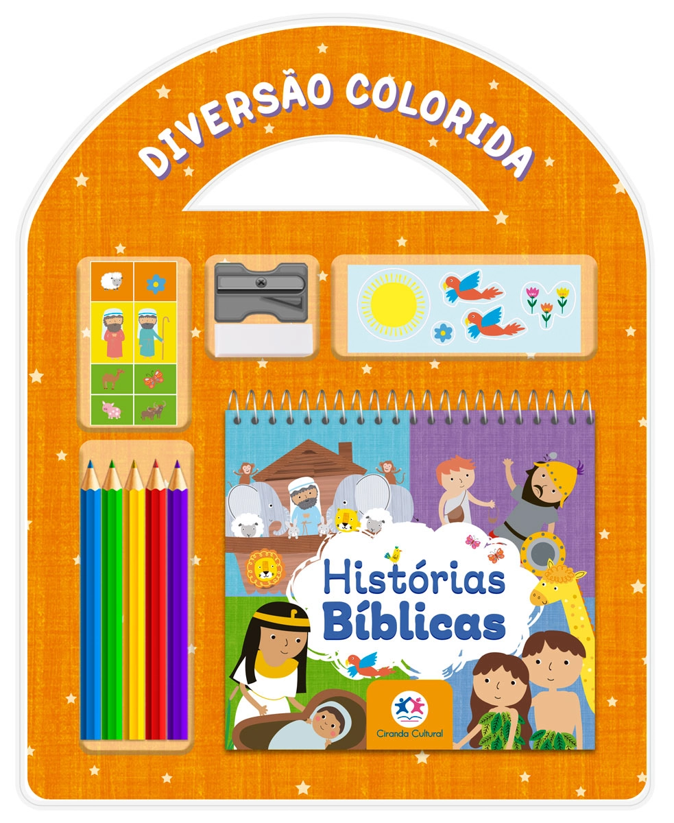 Kit Escolar Livro Apontador Historias Biblicas 95743 Ciranda