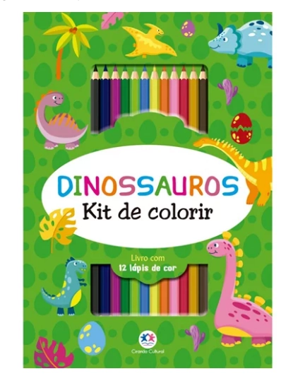 Livro Kit Colorir Dinossauros 95927 Ciranda