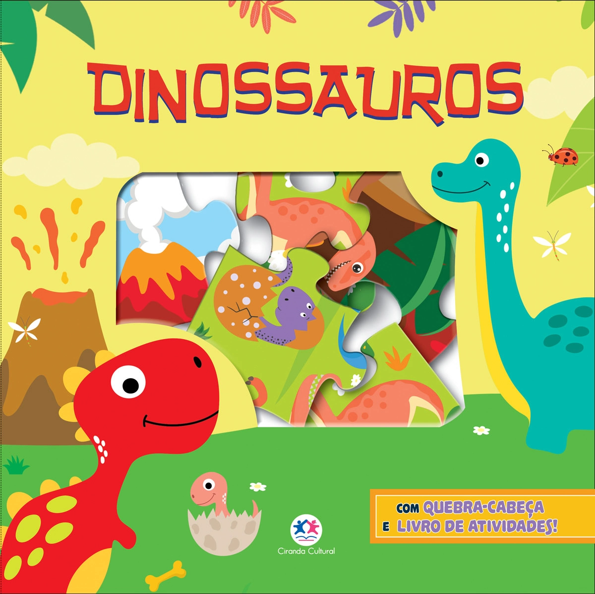 Kit Livro Quebra Cabeca Dinossauros 95941 Ciranda