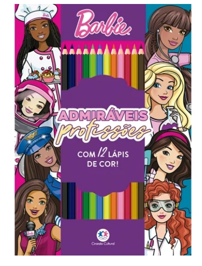 Livro Kit Colorir Barbie Admiraveis Profissoes 96047 Ciranda