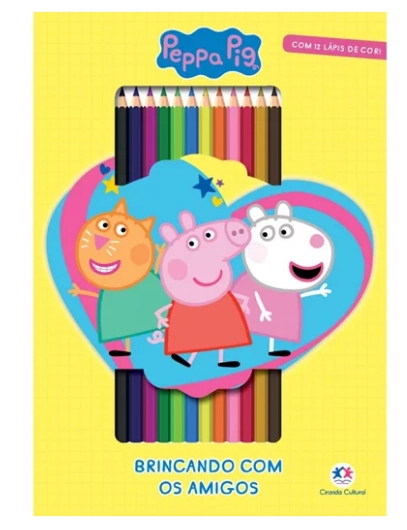 Livro Kit Colorir Peppa Pig Brincando Amigos 96054 Ciranda