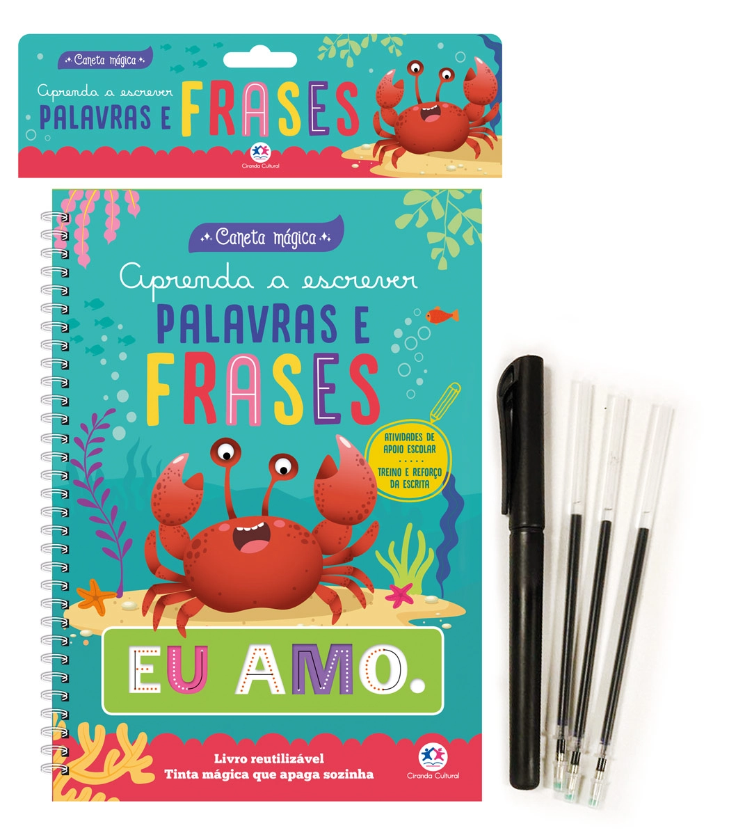 Livro Caneta Magica Aprenda Escrever Palavras Frase 099529 Ciranda Cultu