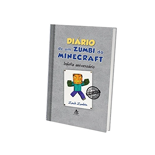 Diário De Um Zumbi Do Minecraft. Infeliz Aniversário Em Portuguese Do Brasil