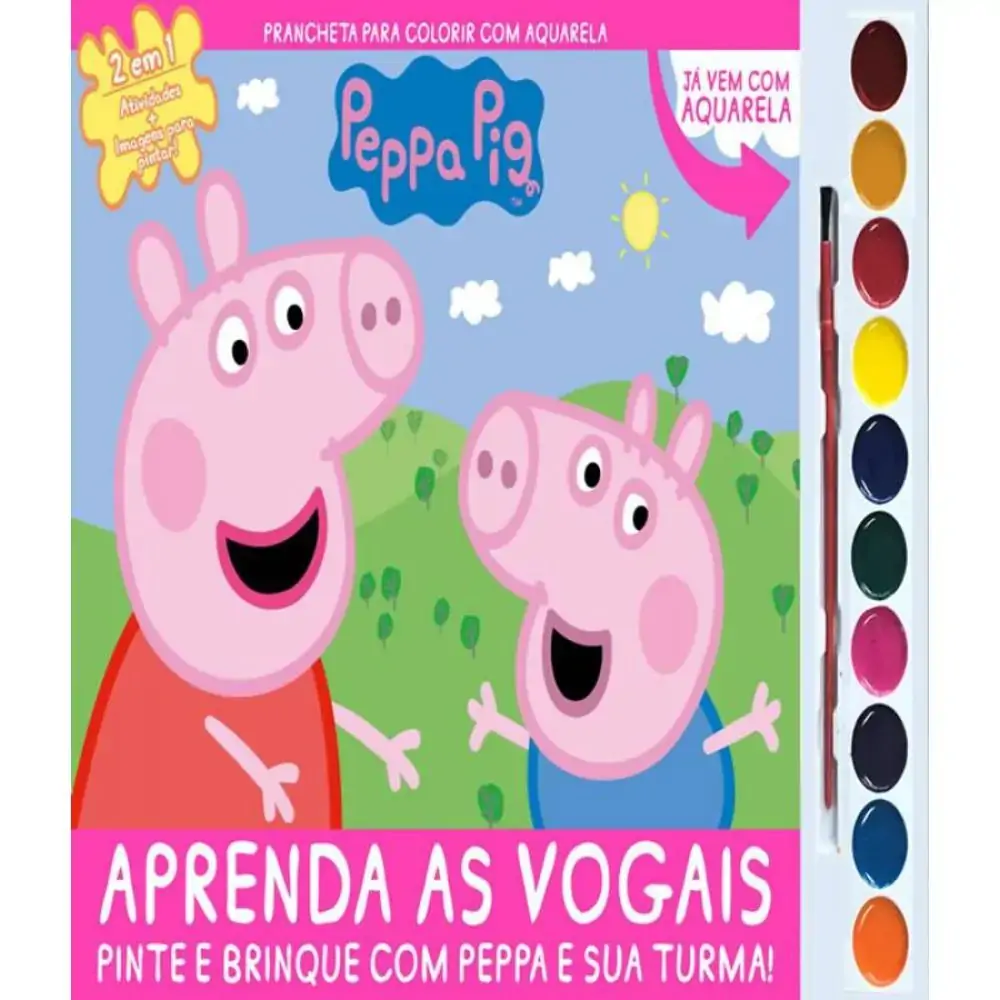 Livro Ed.online Pranc. P/colorir Com Aqua. Peppa Pig