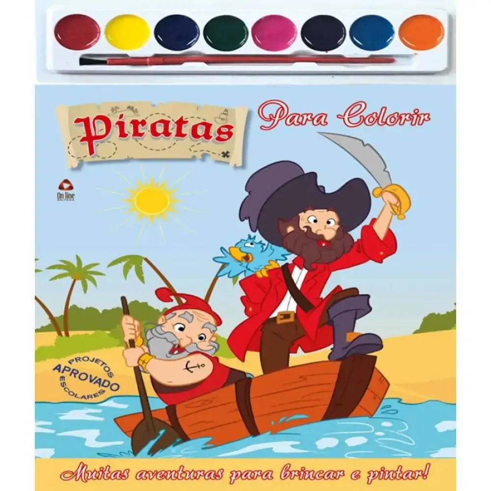 Livro Ed.online Colorir Piratas