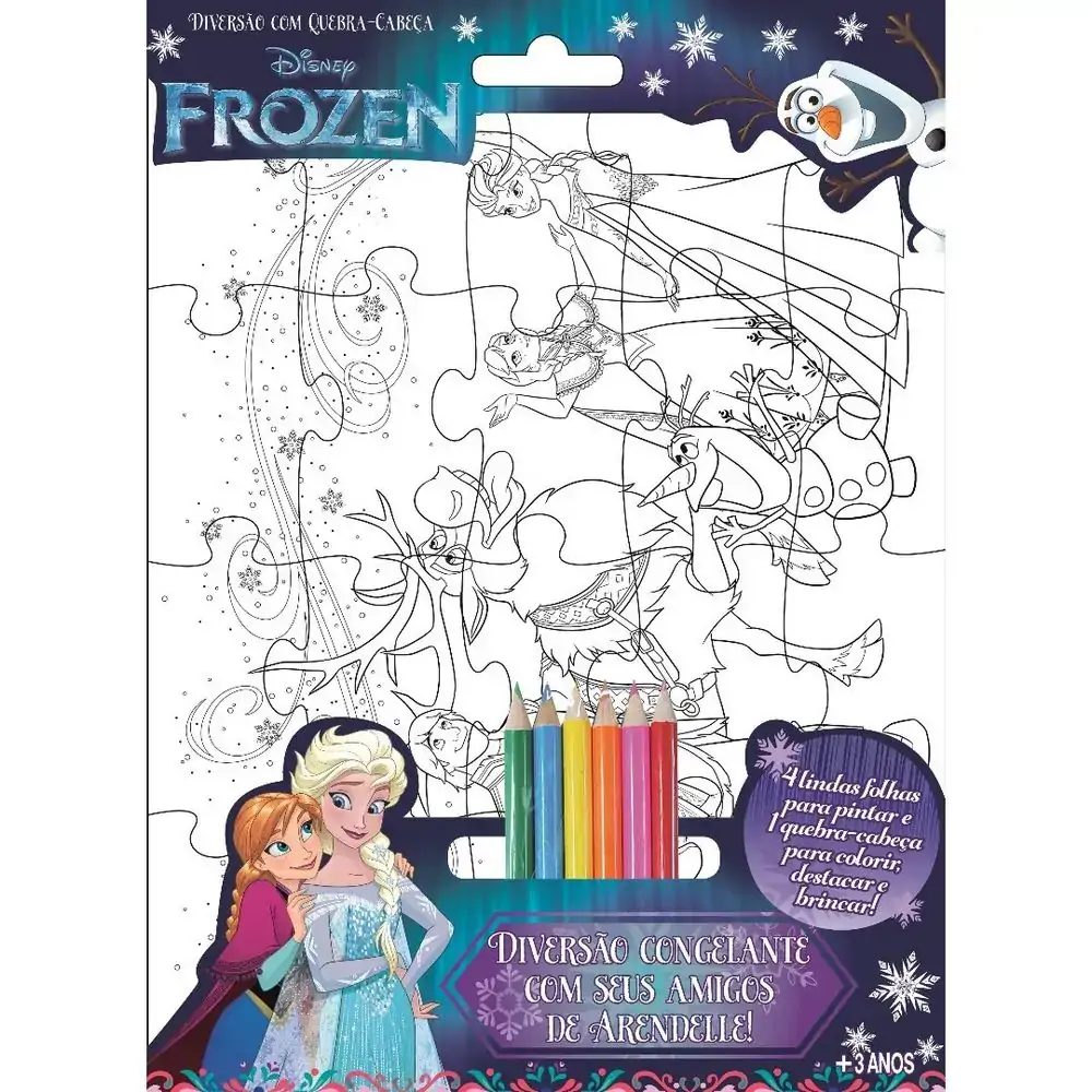 Livro Ed.online Diver. C/q.cabeca Frozen