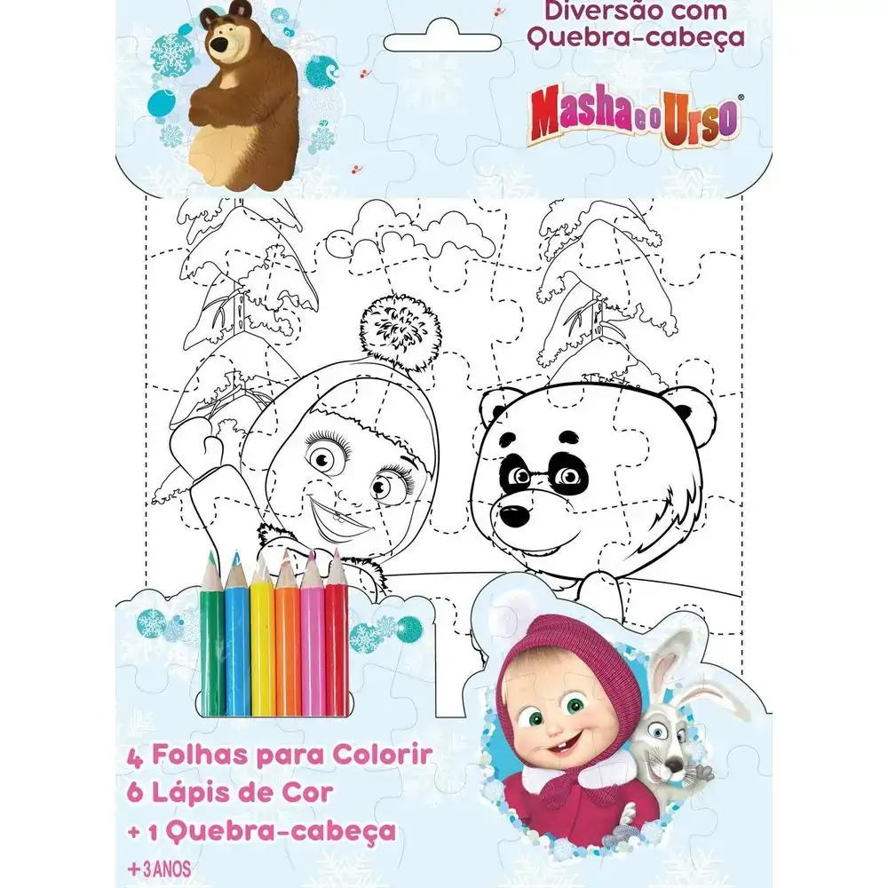 Livro Ed.online Diver. C/q.cabeca Masha E O Urso