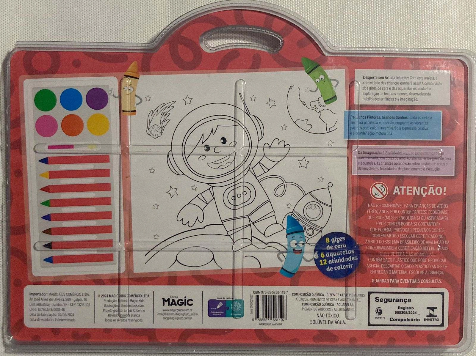 Kit Maleta Aquarela Giz Espaco 581197 Magic Kids