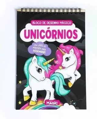 Bloco Criativo Desenho Magico Unicornios 9788557581852 Magic Kids