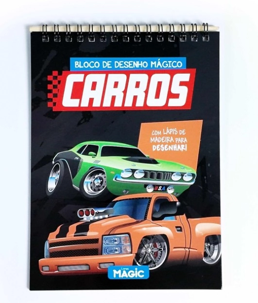 Bloco Criativo Desenho Magico Carros 9788557581883 Magic Kids