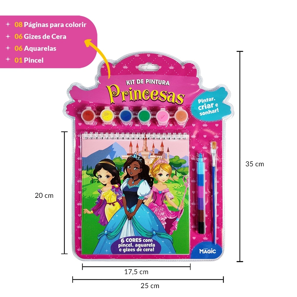 Kit Pintura Pintar Criar E Sonhar Princesas 82064 Magic