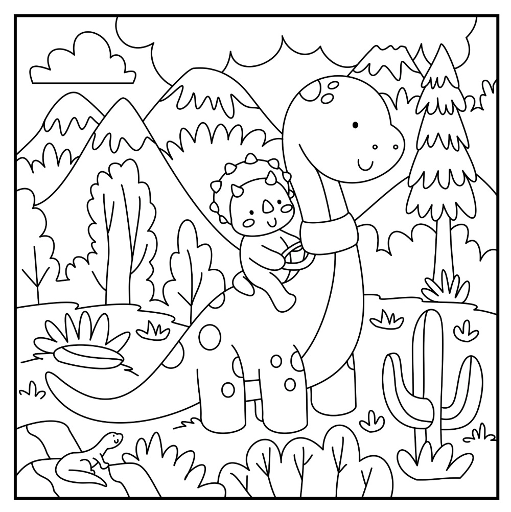 Livro Colorir Comfy Dinosaurs 584839 Ciranda