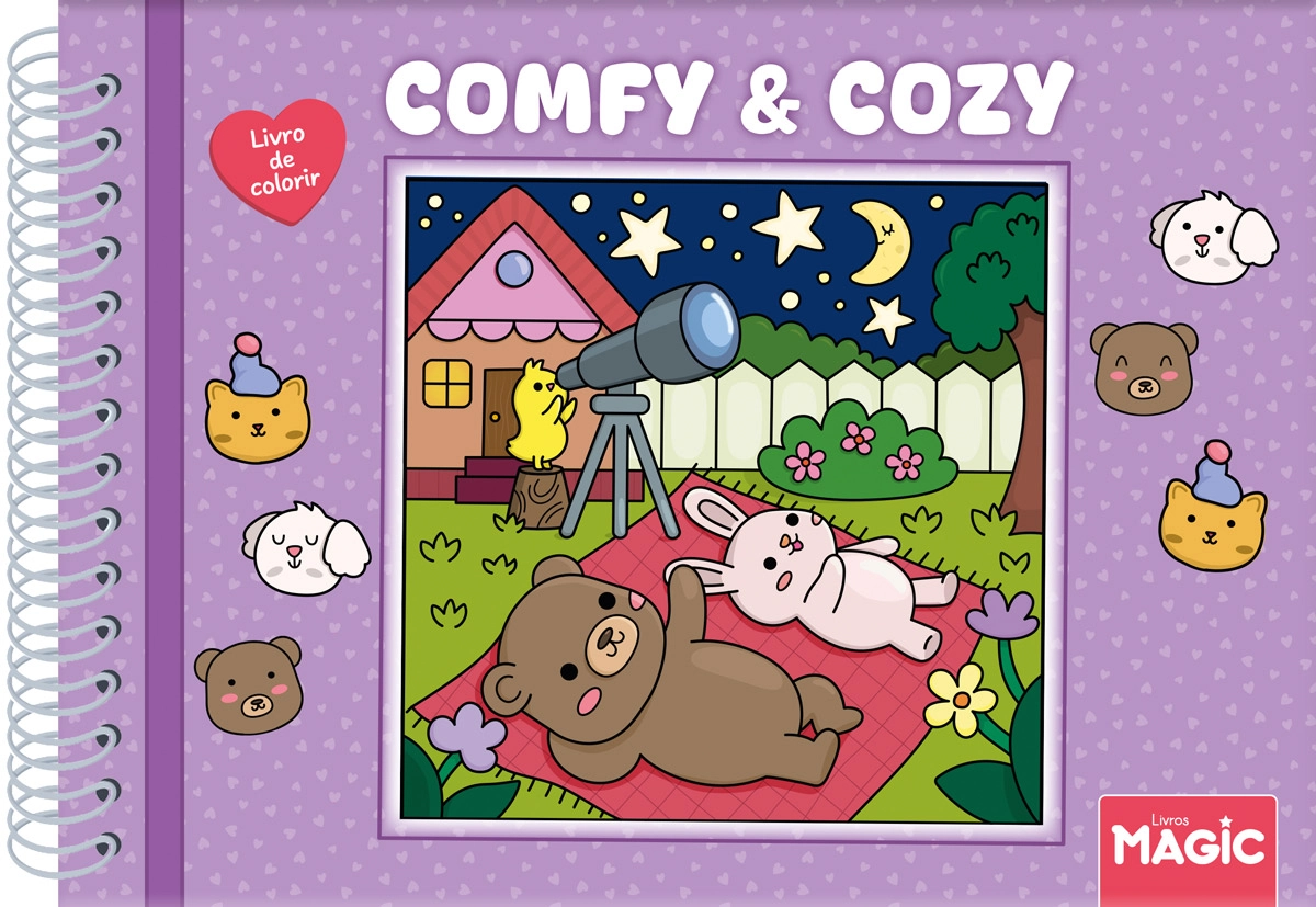 Livro Colorir Comfy And Cozy Purple 584891 Magic