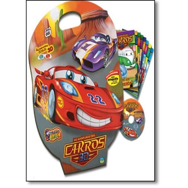 Livro Ed. Vale Das Letras As Aventuras Dos Carros 3d Maleta Isbn: 9788576614180