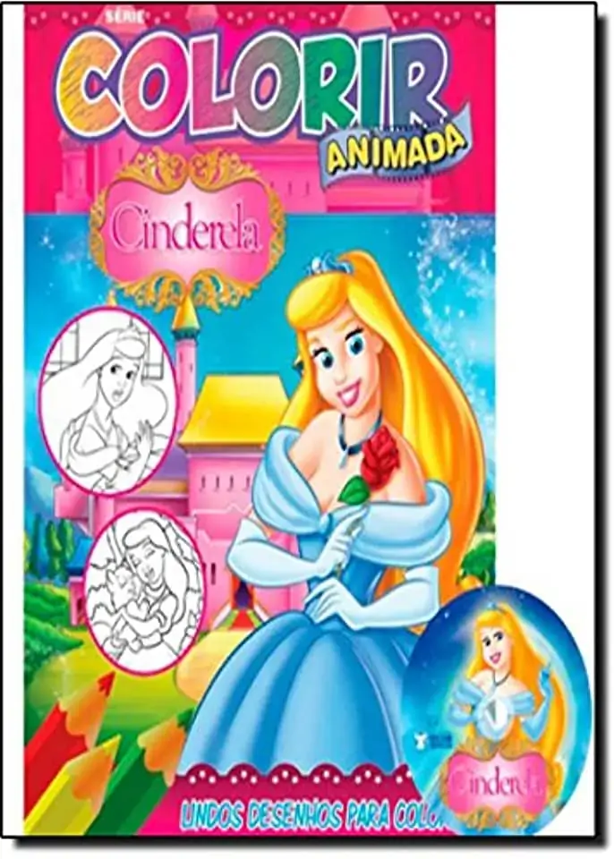 Colorir Animada Cinderela Un
