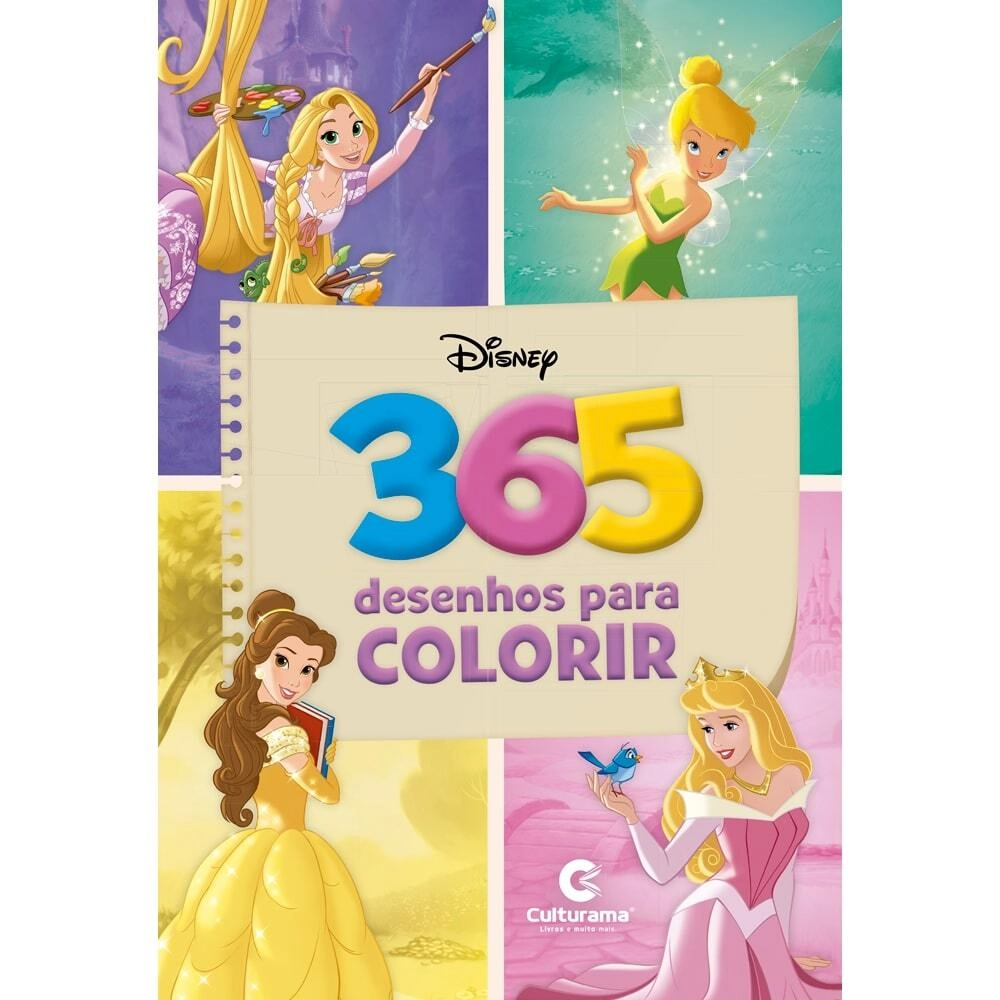 Livro para Colorir - 365 Desenhos - Disney - Princesas - Culturama