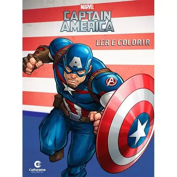 Livro Capitão América - Ler e Colorir Médio - Culturama