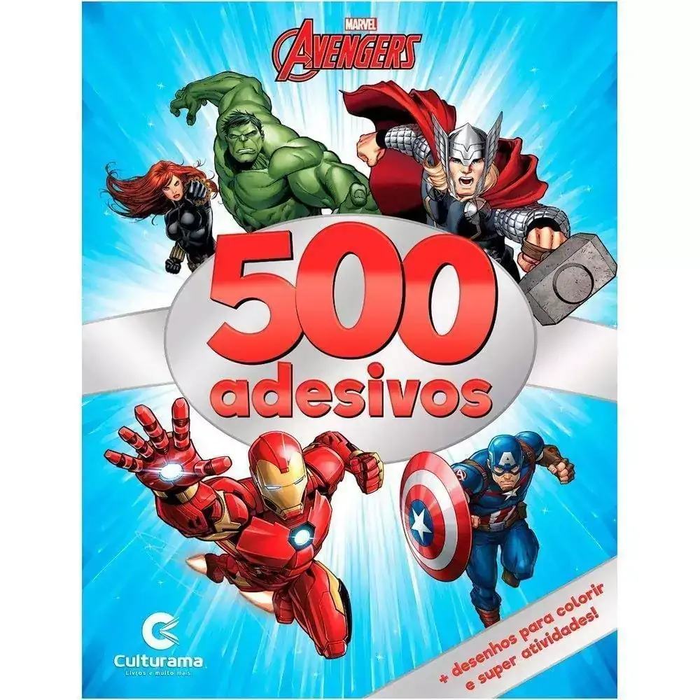 Livro de Adesivos - Disney - Marvel - Vingadores - 500 Adesivos - Culturama