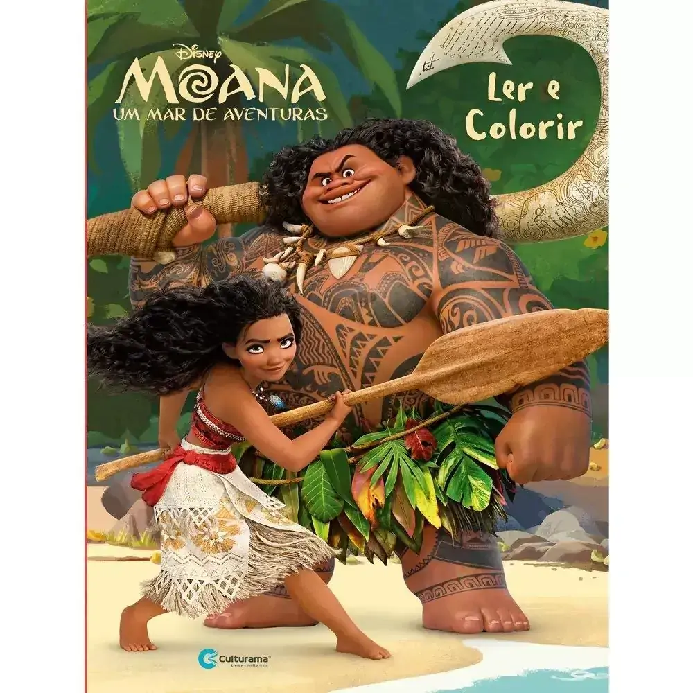 Livro Moana Disney - Ler e Colorir Médio - Culturama