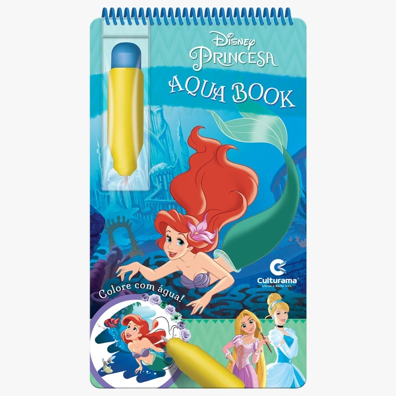 Livro Para Colorir Infantil Aquabook Princesas Pt 1 Un