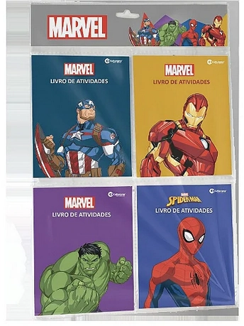 Solapa Pop Com 4 Minilivros De Atividades Marvel
