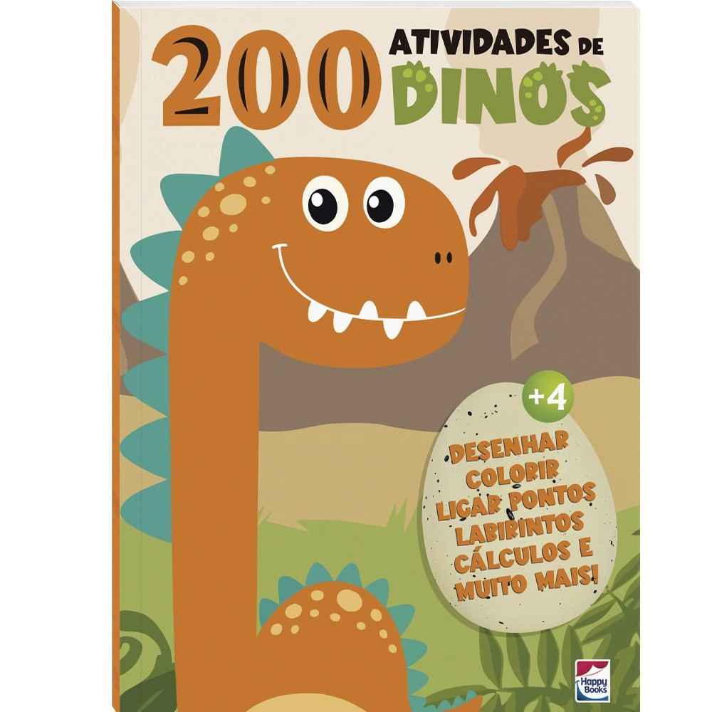 Livro 200 Atividades Dino 301710 Happy Books