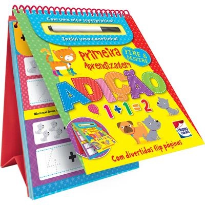 Livro Infantil Capa Dura - Vire e Desvire - Primeira Aprendizagem - Adição - Happy Books Br