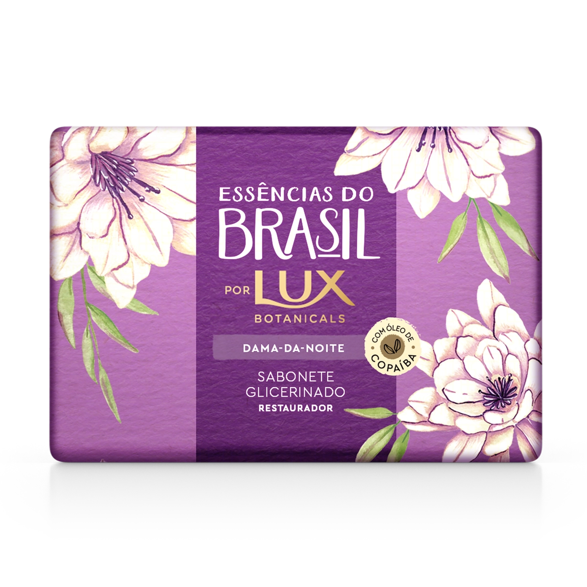 Sabonete Barra Glicerinado Dama Da Noite Lux Botanicals Essências Do Brasil Envoltório 120g