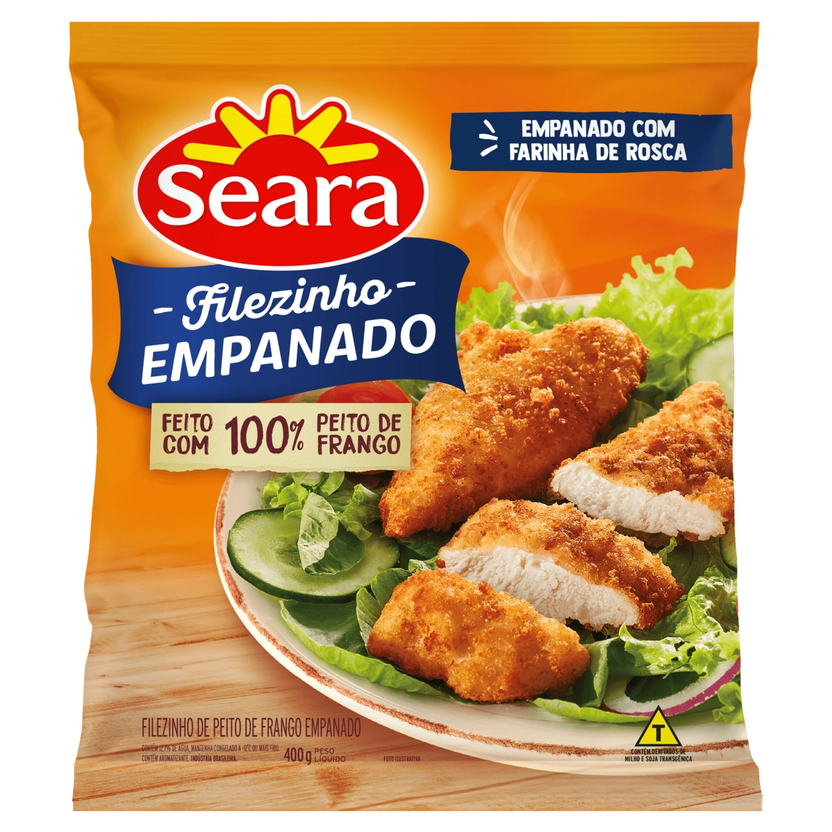 Empanado De Frango Filezinho De Peito Seara Pacote 400g