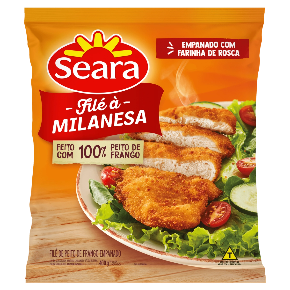 Empanado De Frango Peito Filé Seara Pacote 400g