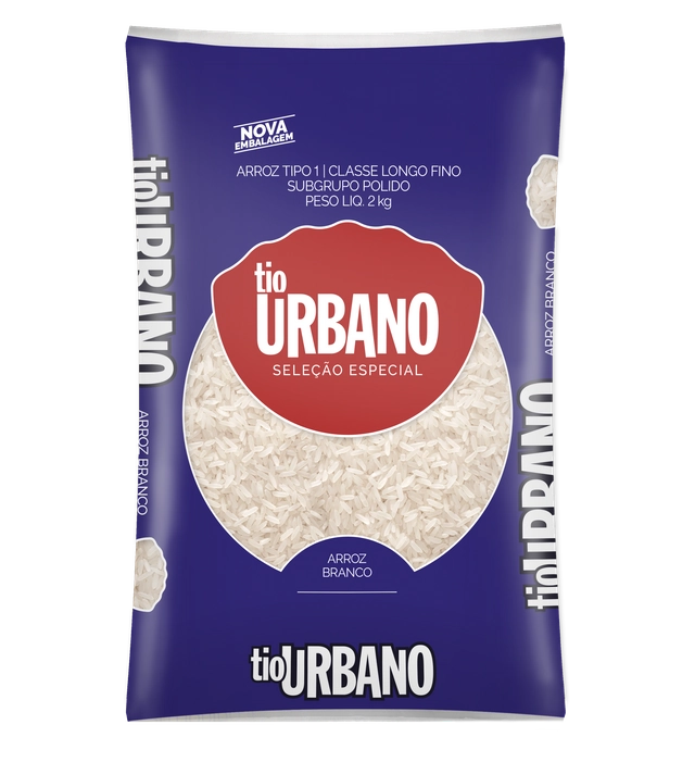 Arroz Tio Urbano Beneficiado Branco Longo Fino Tipo 1 2kg