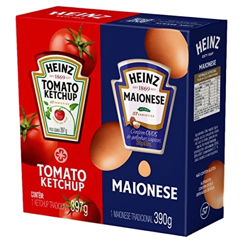 Kit Ketchup Tradicional 397g Maionese 390g Heinz