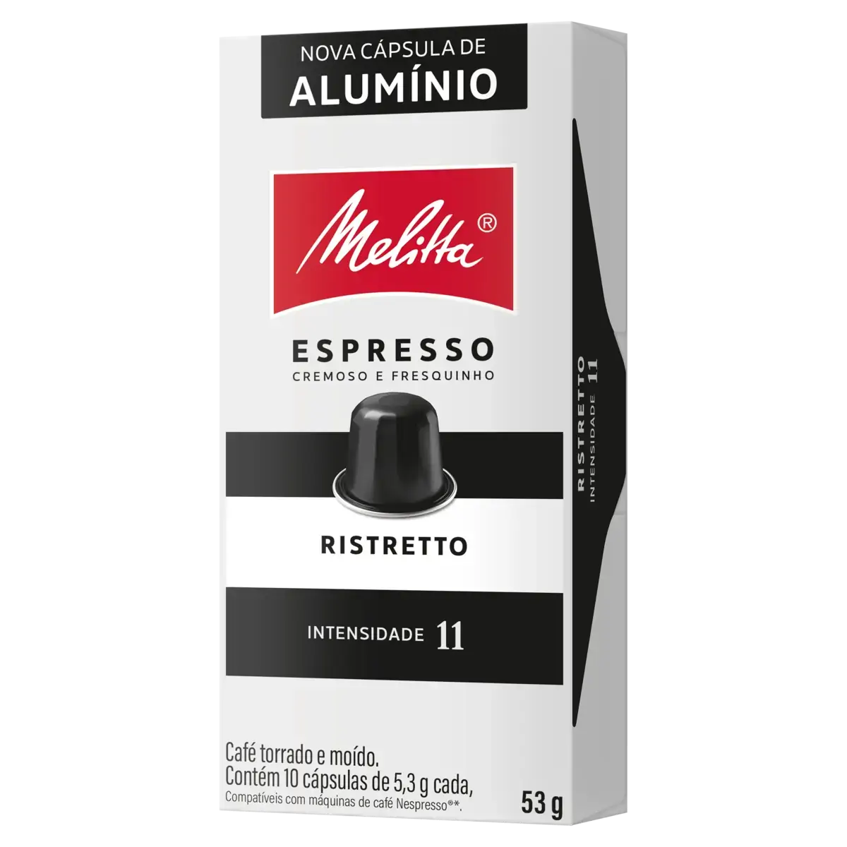 Café Em Cápsula Torrado E Moído Ristretto Espresso Melitta Caixa 53g 10 Unidades