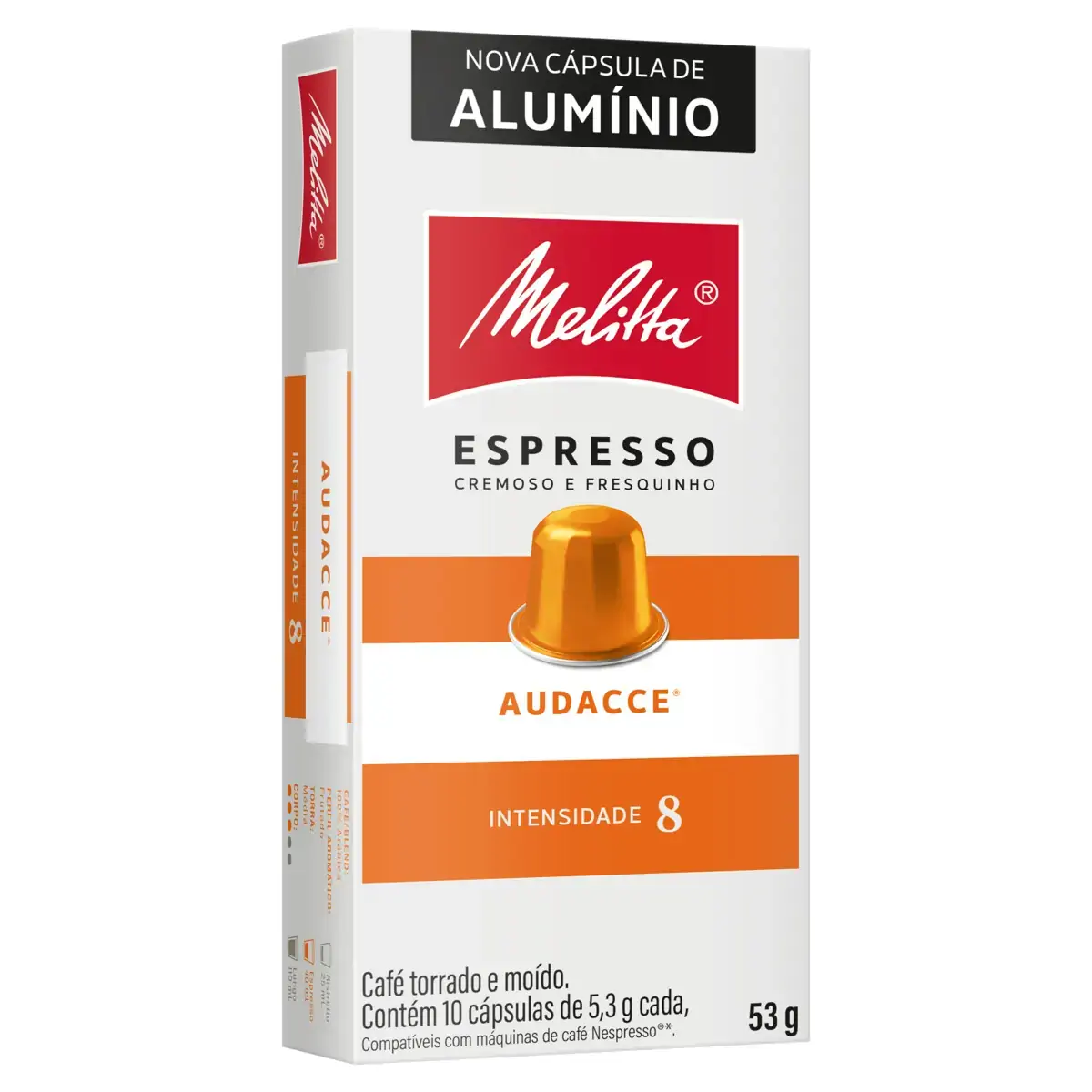Café Em Cápsula Torrado E Moído Audacce Espresso Melitta Caixa 53g 10 Unidades