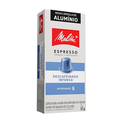Café Em Cápsula Torrado E Moído Espresso Intenso Descafeinado Melitta Caixa 53g 10 Unidades